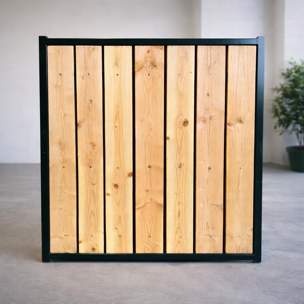 Enkele houten draaipoort (1,35 b x 1,50 h)